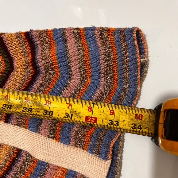 Free People Striped Crochet Long Duster Cardigan Sweater Womens XS Boho Festival - Picture 8 of 13